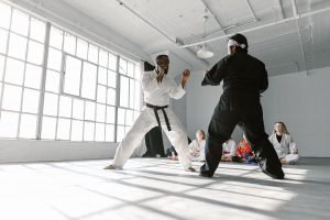shotokan vs kyokushin karate fighters